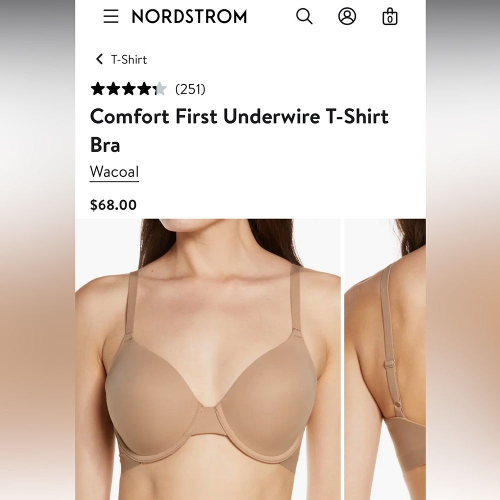 Wacoal Comfort First Tee Shirt Bra 38D